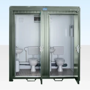 1+1 Double Mains Toilet 2.4m x 1.4m (RAL 6007)