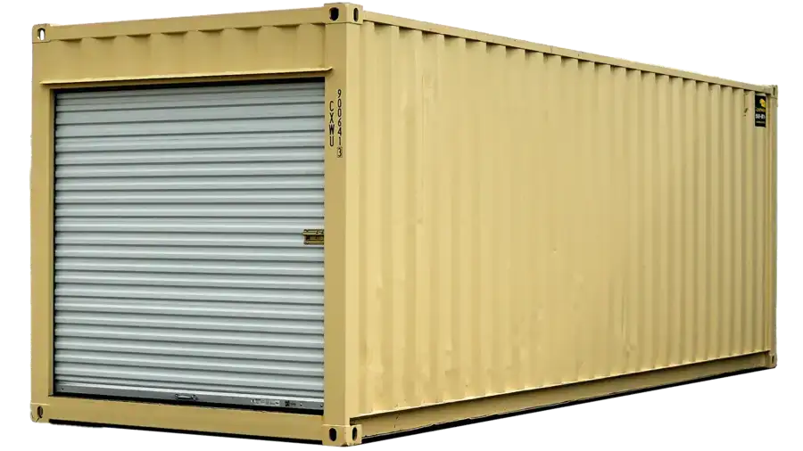 24ft Refurbished Storage Container with Roll-Up Door