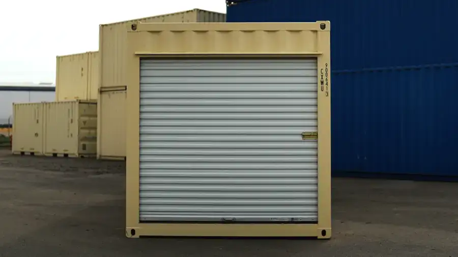 24ft Refurbished Storage Container with Roll-Up Door - Image 4