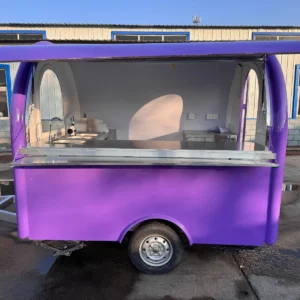2025 Food Trailer for Sale Purple And Silver No Appliances