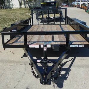 6’4″ x 12 Double Axle Utility Trailer Powder Coated Dovetail (2) 3500lb Axles