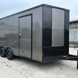 Titanium Charcoal Blackout 8.5×16 Enclosed Cargo Trailer