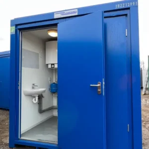 NEW 1 Toilet & 1 Shower Block | 8x5 Ft | Portable Containex Unit | Blue